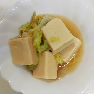 高野豆腐と白菜のピリ辛煮